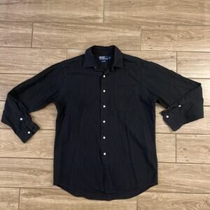 Polo Ralph Lauren Men's Button Front Shirt Size Medium Marlowe Black